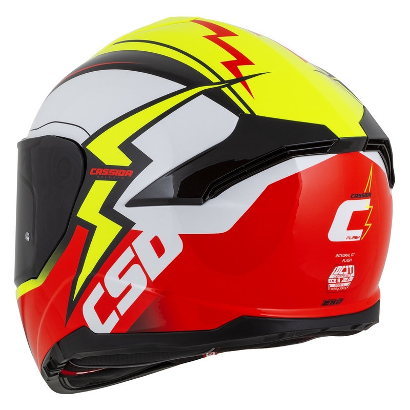 Integrálna prilba na motocykel Cassida Integral GT 2.1 Flash fluorescenčno žlto-červeno-čierno-biela