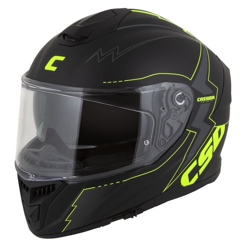 Integrálna prilba na motocykel Cassida Integral GT 2.1 Flash čierno-fluorescenčno žlto-sivá