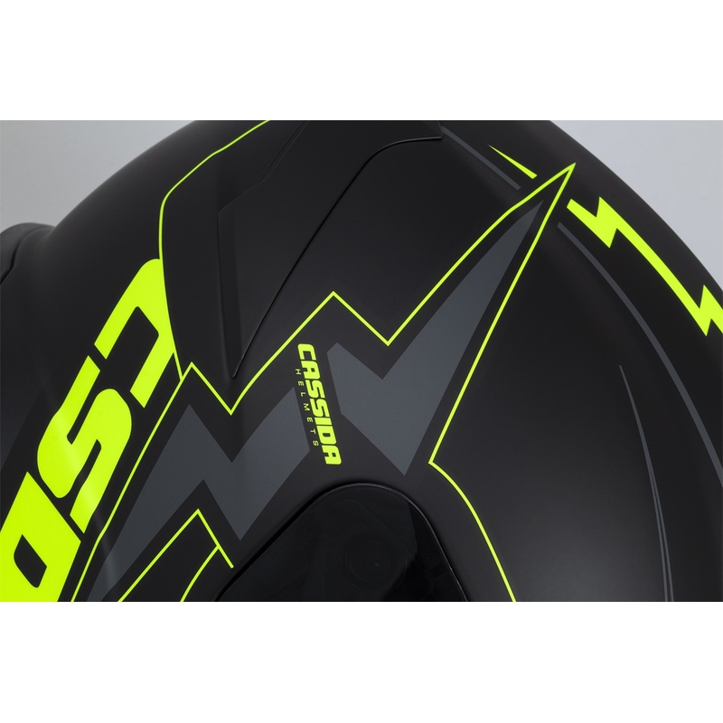 Integrálna prilba na motocykel Cassida Integral GT 2.1 Flash čierno-fluorescenčno žlto-sivá