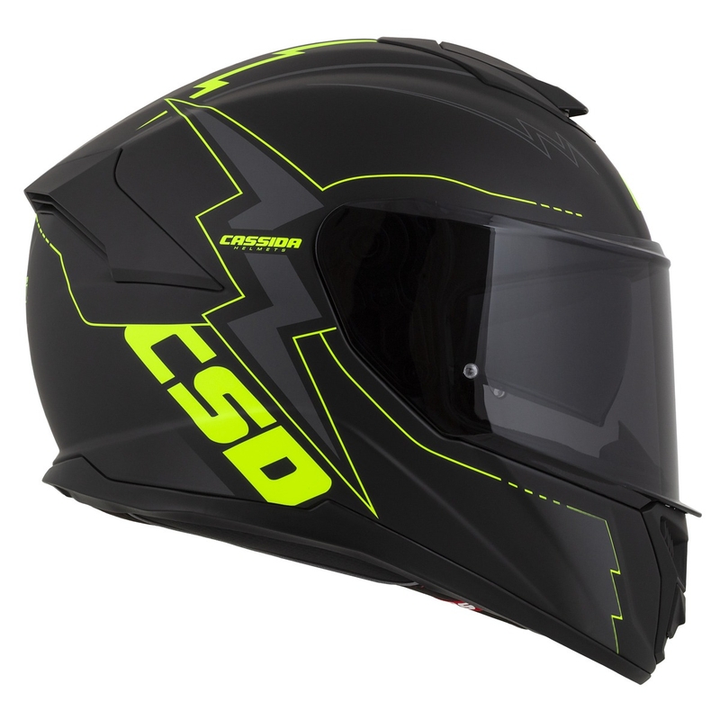 Integrálna prilba na motocykel Cassida Integral GT 2.1 Flash čierno-fluorescenčno žlto-sivá