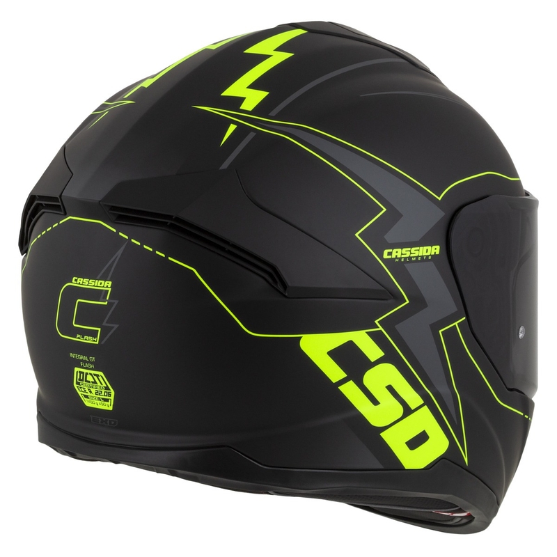 Integrálna prilba na motocykel Cassida Integral GT 2.1 Flash čierno-fluorescenčno žlto-sivá