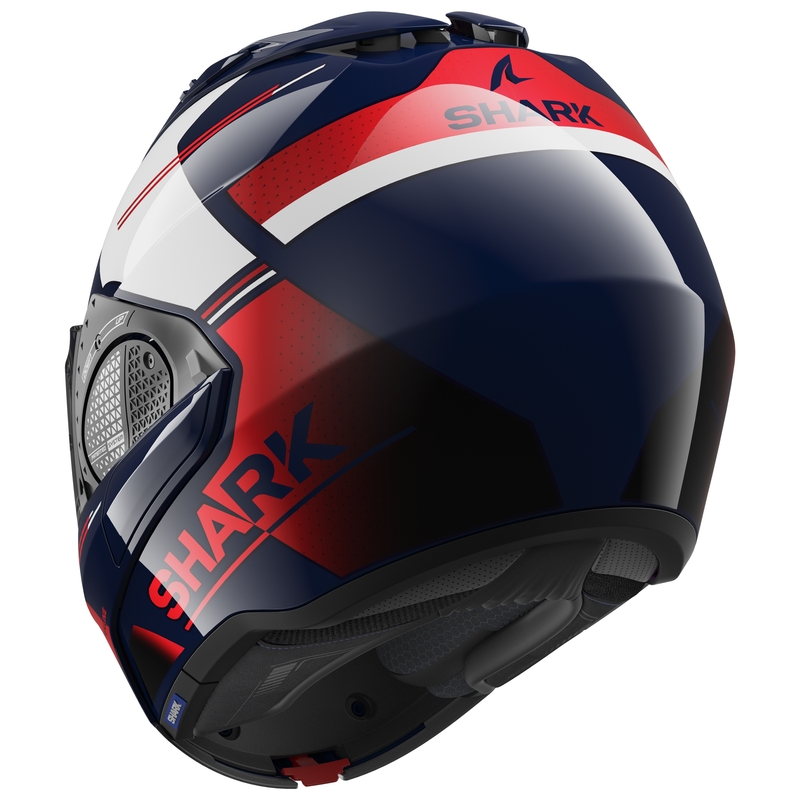 Preklápacia prilba SHARK EVO-GT Tekline modro-bielo-červená
