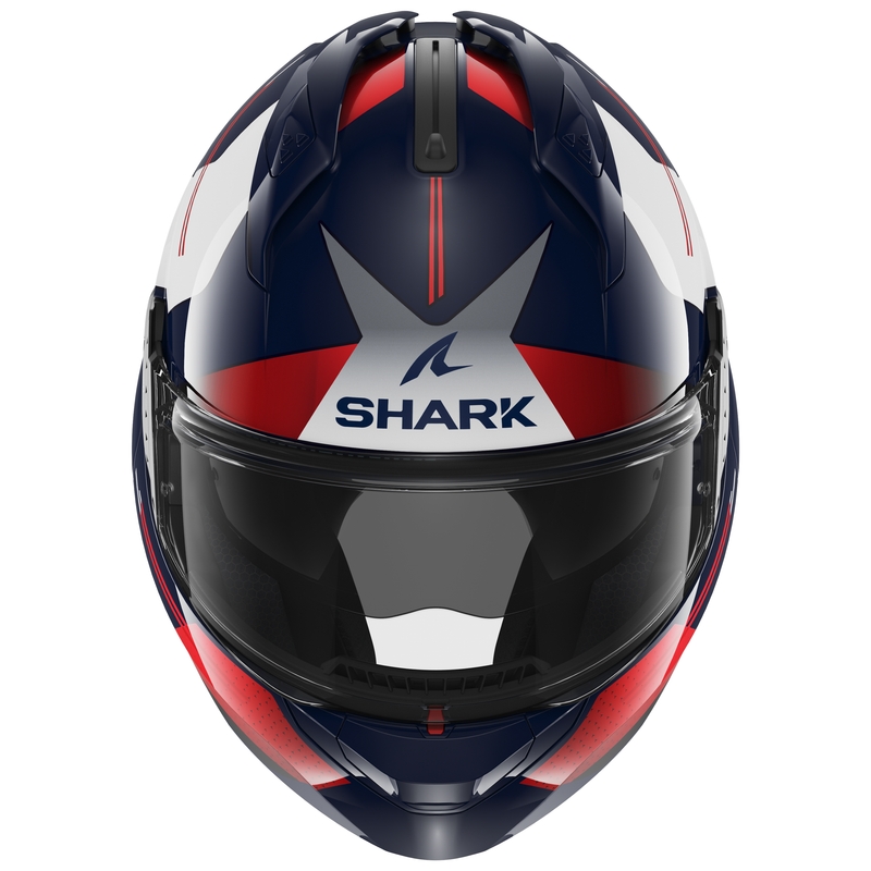 Preklápacia prilba SHARK EVO-GT Tekline modro-bielo-červená