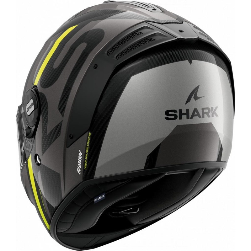 Integrálna prilba na motocykel SHARK SPARTAN RS Carbon Shawn čierno-šedo-fluorescenčno žltá