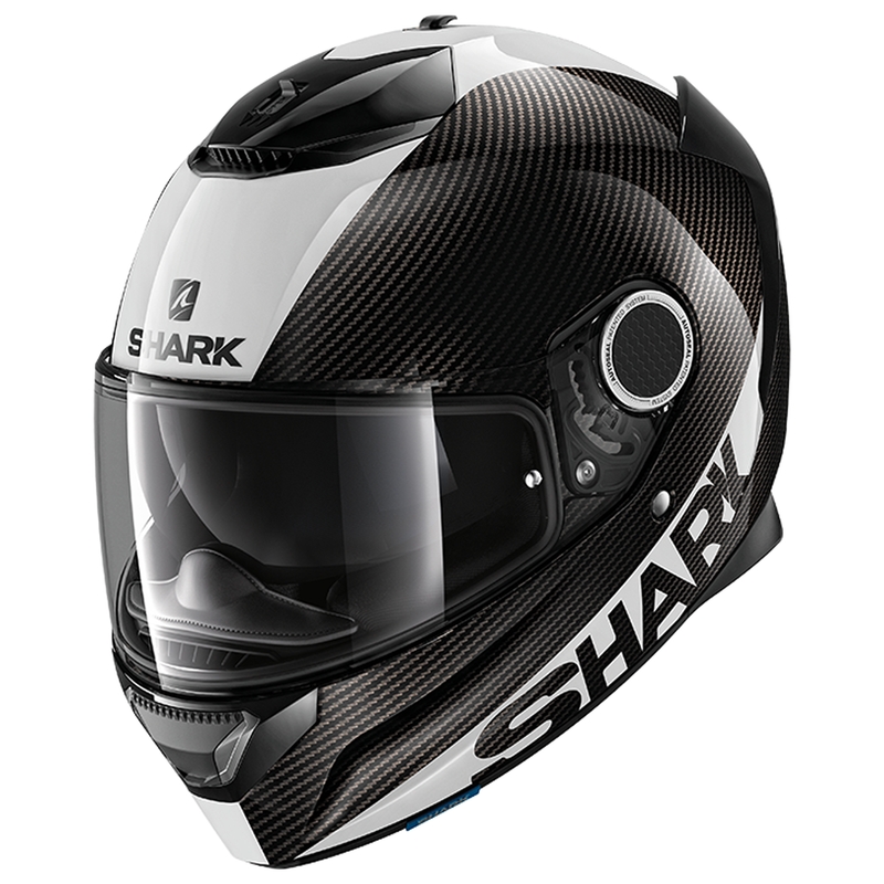 Integrálna prilba na motocykel SHARK Spartan Carbon Skin 1.2 čierno-biela
