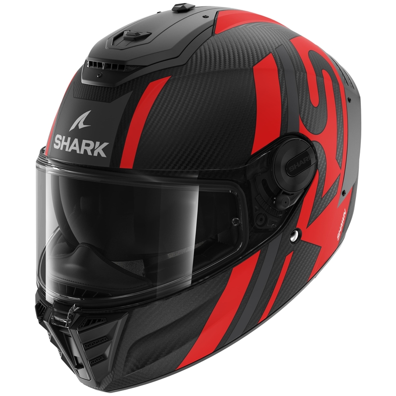 Integrálna prilba na motocykel SHARK SPARTAN RS Carbon Shawn Mat čierno-červená