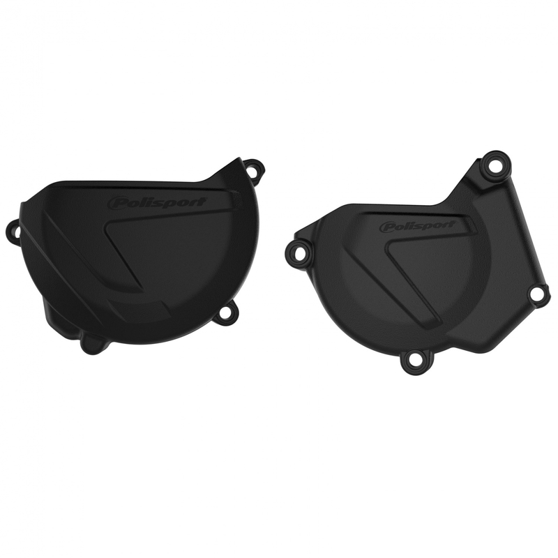 Sada krytov spojkového víka a krytu víka zapaľovania POLISPORT čierna pre YAMAHA YZ 250 2005-2026
