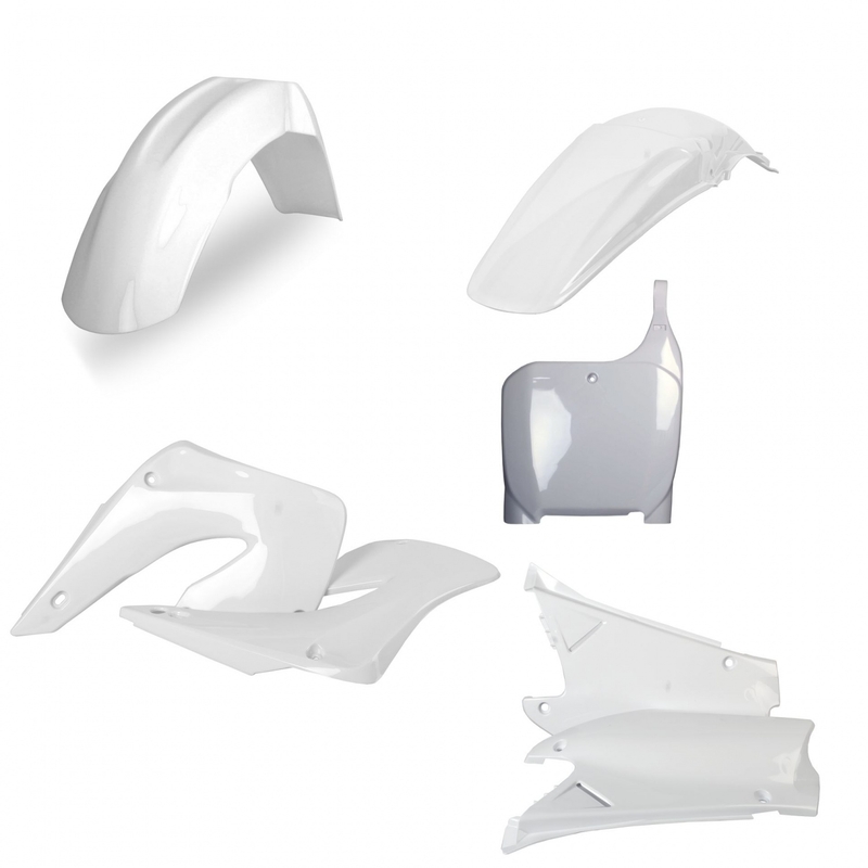 Sada plastov POLISPORT biela pre HONDA CR 125 R 2000-2001, HONDA CR 250 R 2000-2001