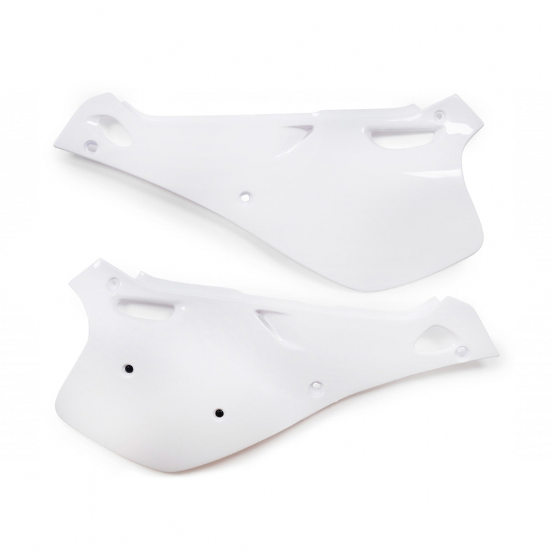 Bočné číslové tabuľky POLISPORT biela pre YAMAHA YZ 125 1993-1995, YAMAHA YZ 250 1993-1995