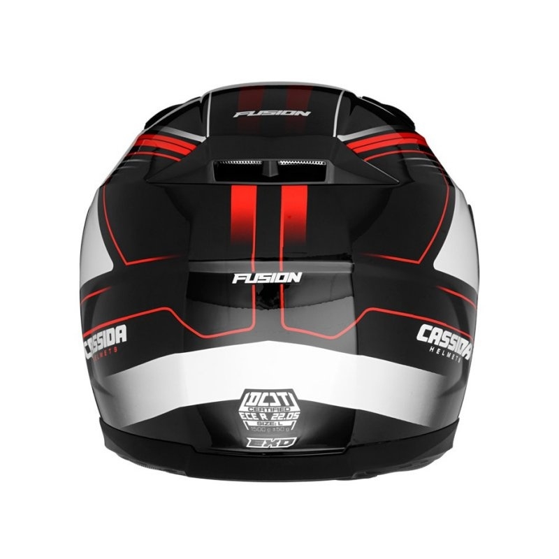 Prilba na motocykel Cassida Apex Fusion čierno-bielo-fluorescenčno červená - II. akosť