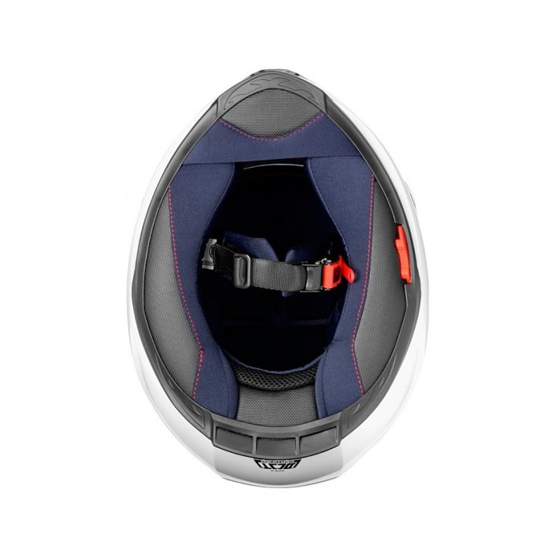 Prilba na motocykel Cassida Apex Fusion čierno-bielo-fluorescenčno červená - II. akosť