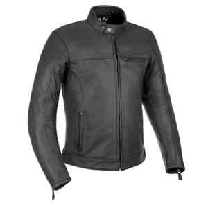 Kožená bunda na motocykel Oxford Walton čierna