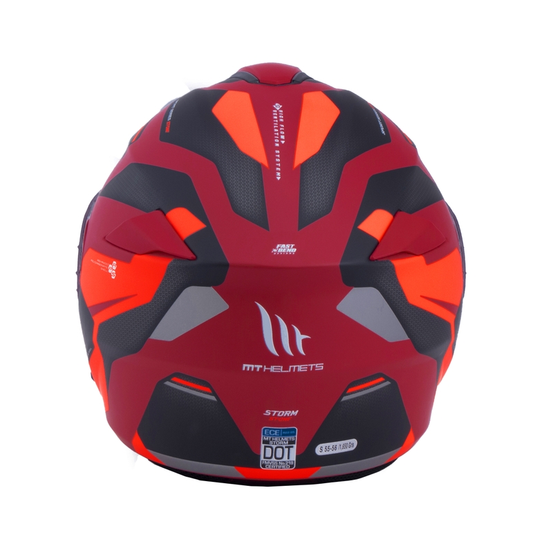 Vyklápacia prilba na motocykel MT Storm ST-ONE červeno-čierna - II. akosť
