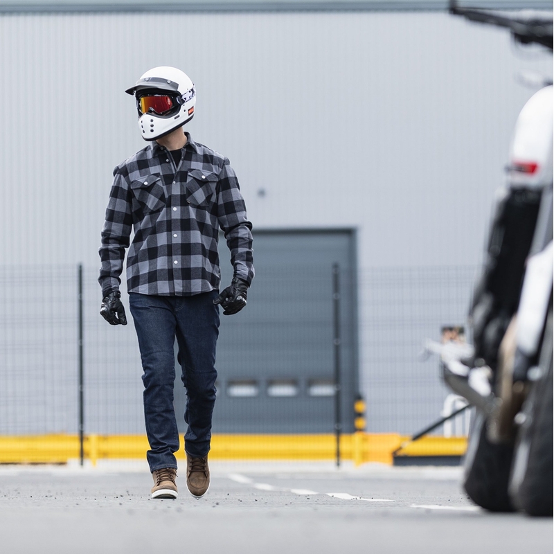 Jeansy na motocykel Oxford Original Approved Jeans AA Slim fit tmavomodré