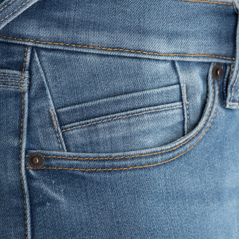 Jeansy na motocykel Oxford Original Approved Jeans AA Slim fit svetlomodré