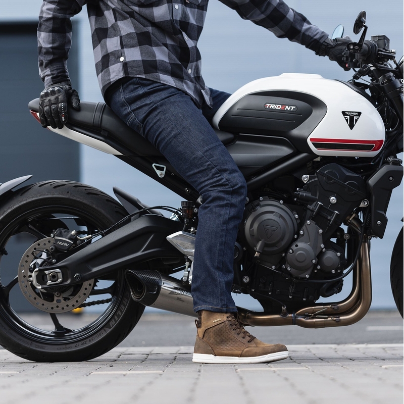 Jeansy na motocykel Oxford Original Approved Jeans AA tmavomodré