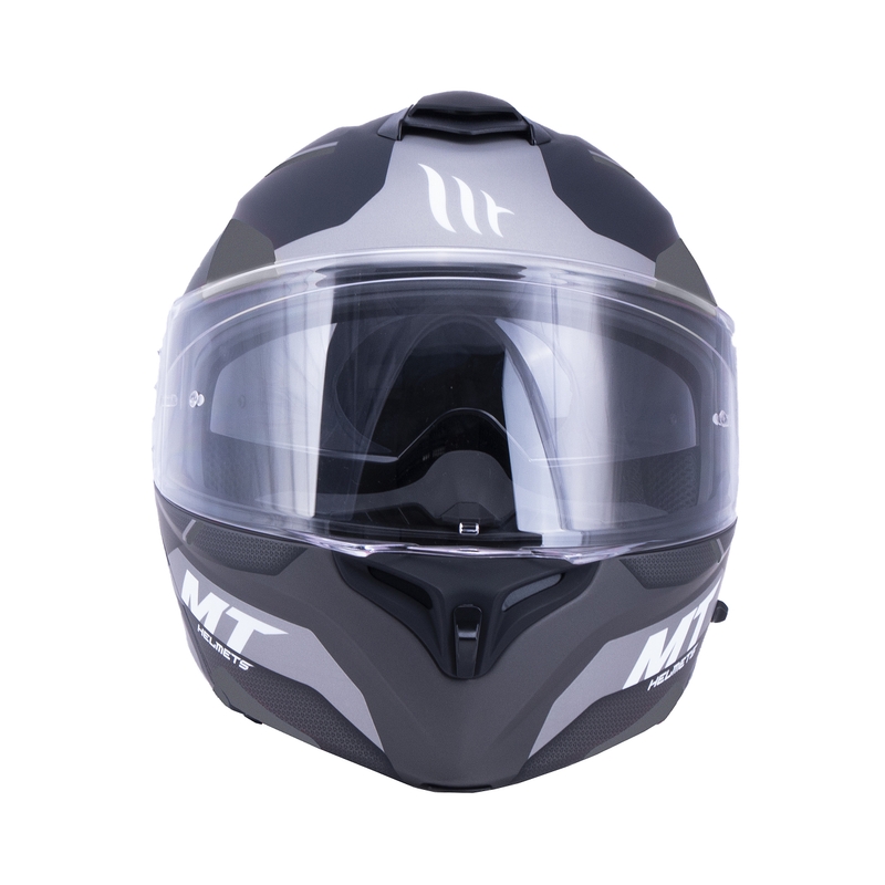 Vyklápacia prilba na motocykel MT Storm ST-ONE čierno-šedá - II. akosť