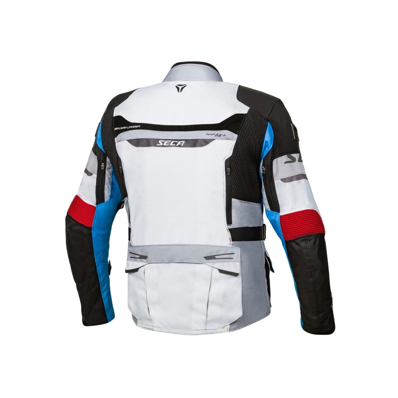 Bunda na motocykel SECA Arrakis II šedo-modro-červená
