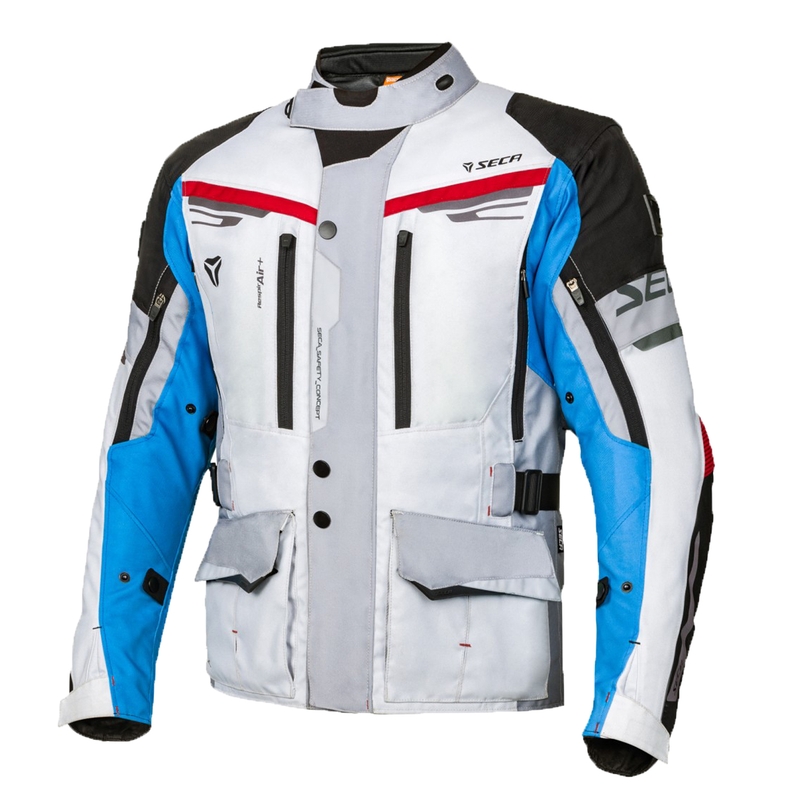 Bunda na motocykel SECA Arrakis II šedo-modro-červená