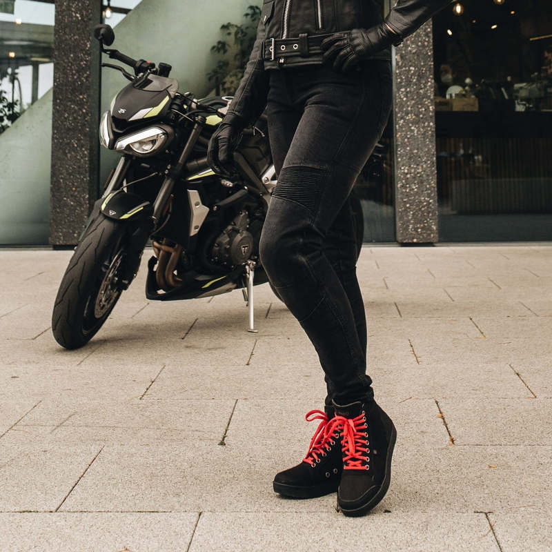 Dámske jeansy na motocykel Ozone Agness II čierne