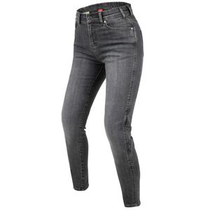 Dámske jeansy na motocykel Rebelhorn Classic III SK vyprané šedé