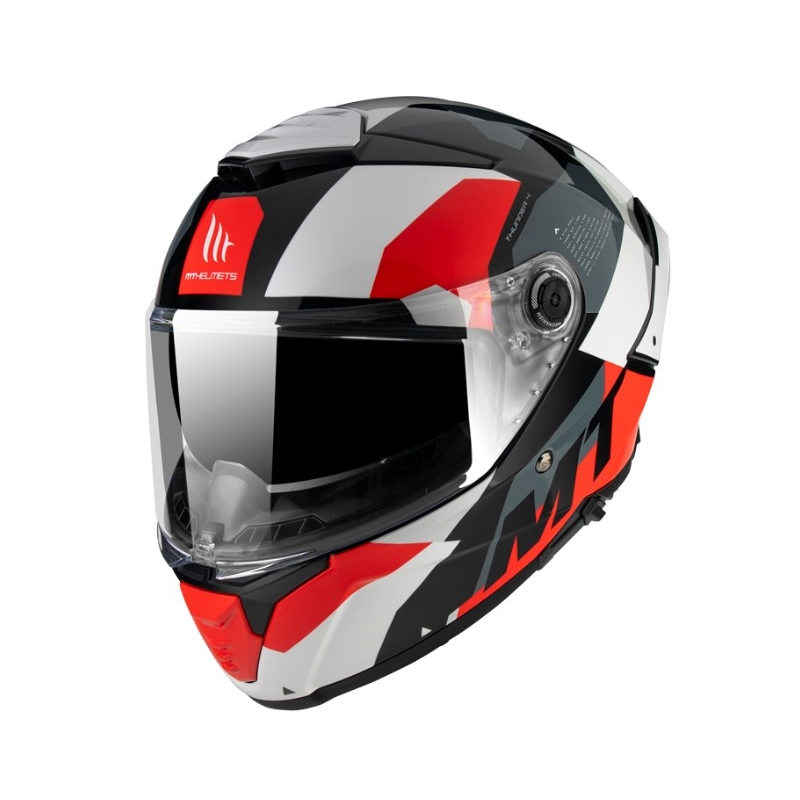 Integrálna prilba na motocykel MT FF118SV Thunder 4 SV Fade červeno-bielo-sivo-čierna