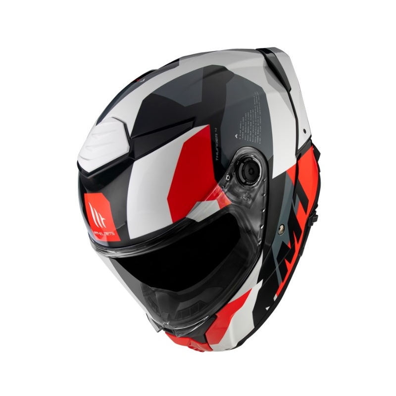 Integrálna prilba na motocykel MT FF118SV Thunder 4 SV Fade červeno-bielo-sivo-čierna