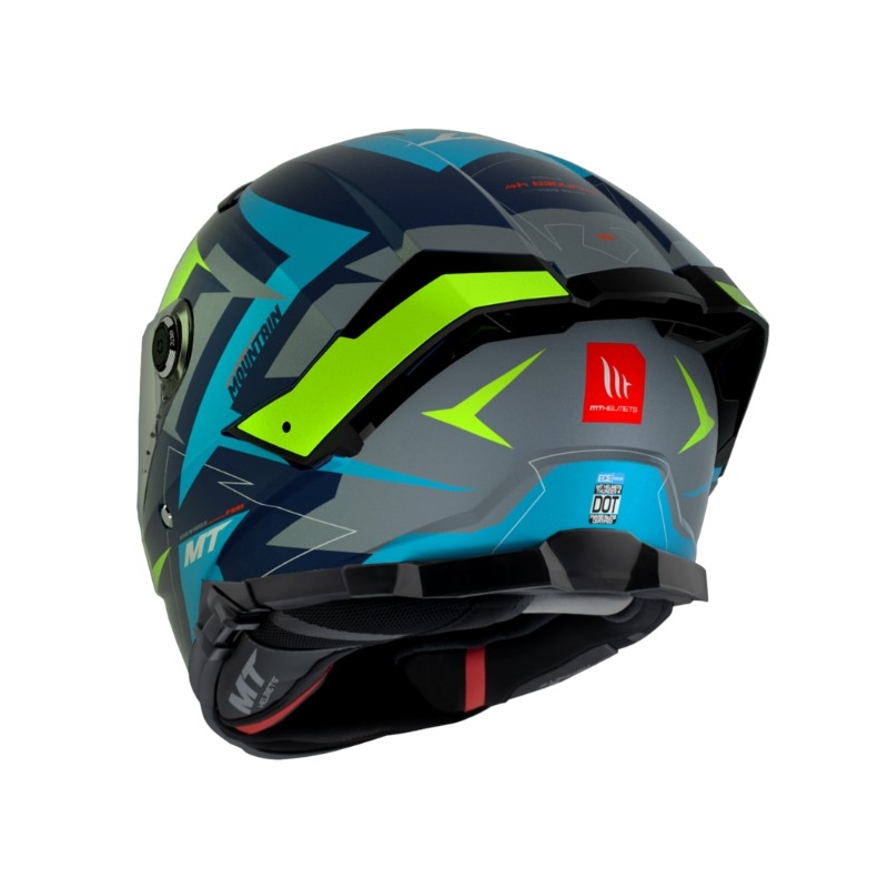 Integrálna prilba na motocykel MT FF118SV Thunder 4 SV Mountain C7 sivo-zeleno-modrá