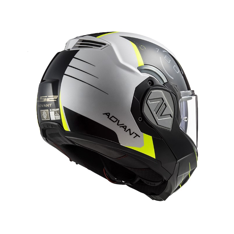 Preklápacia prilba na motocykel  LS2 FF906 Advant Codex 06 čierno-bielo-fluorescenčno žltá