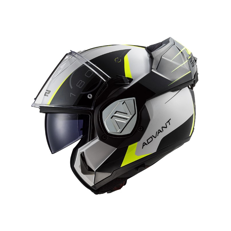 Preklápacia prilba na motocykel  LS2 FF906 Advant Codex 06 čierno-bielo-fluorescenčno žltá