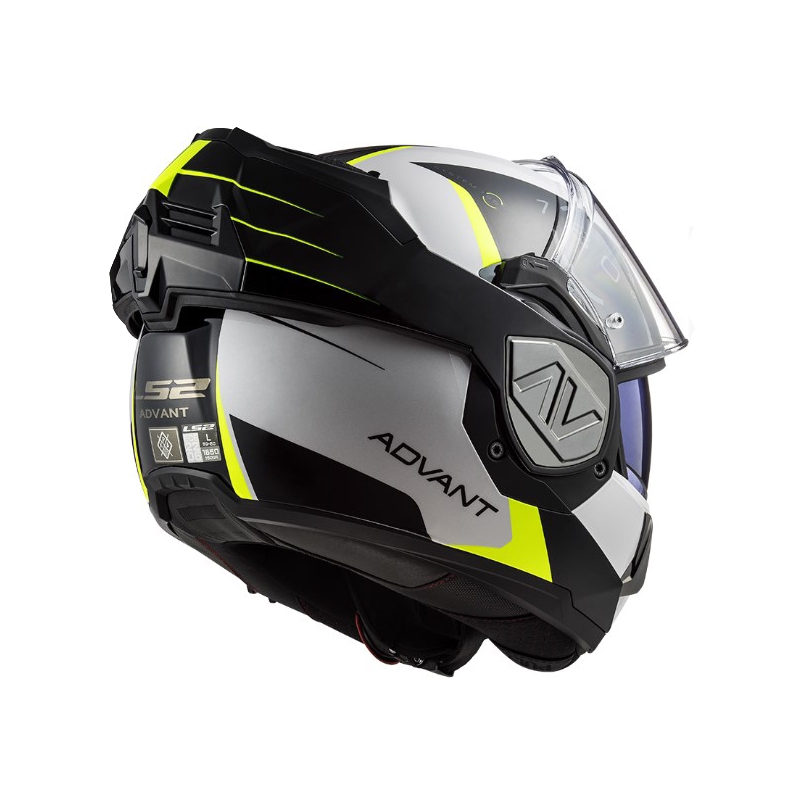 Preklápacia prilba na motocykel  LS2 FF906 Advant Codex 06 čierno-bielo-fluorescenčno žltá