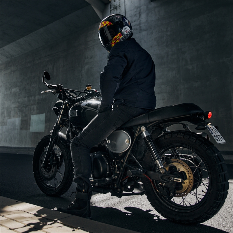 Bunda na motocykel Rebelhorn Hunter tmavomodrá výpredaj