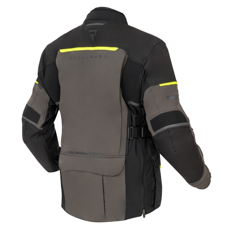 Motocyklová bunda Rebelhorn Range antracitovo-čierno-fluo žltá