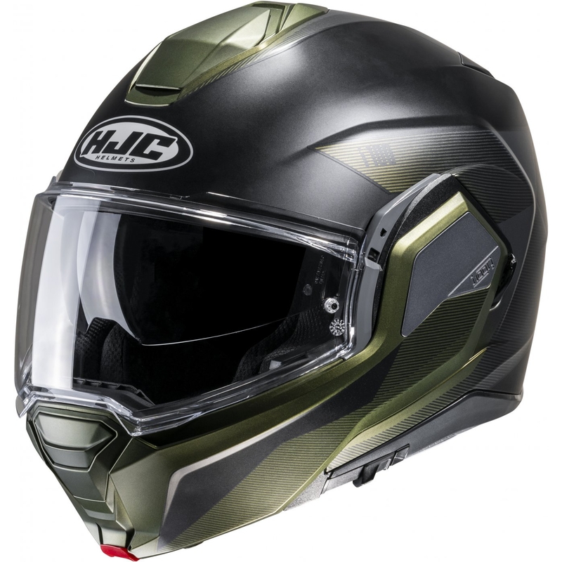 Preklápacia prilba na motocykel HJC i100 Beston MC4SF sivo-zelená výpredaj