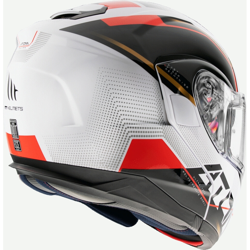 Odklápacia prilba na motocykel MT Atom SV Quark B5 červeno-čierno-biela