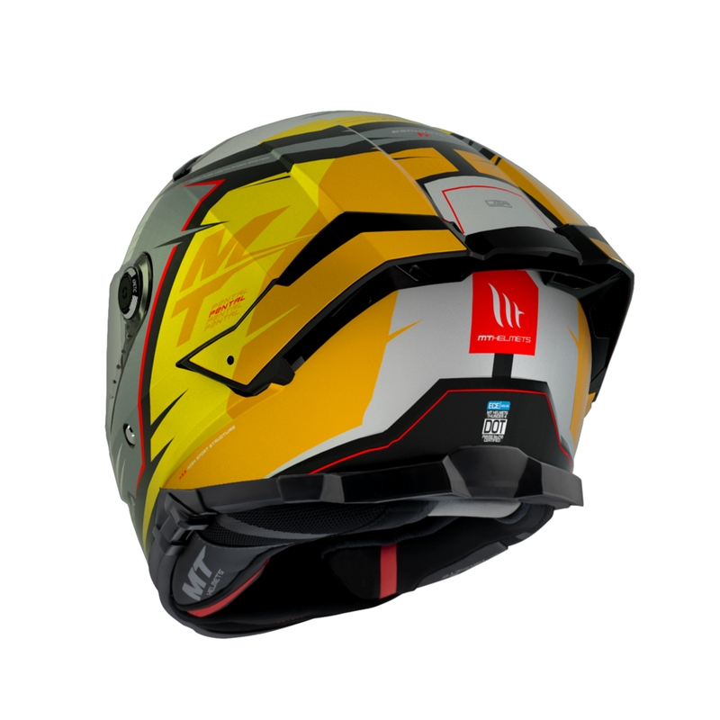 Integrálna prilba na motocykel MT Thunder 4 SV Pental B3 šedo-žltá