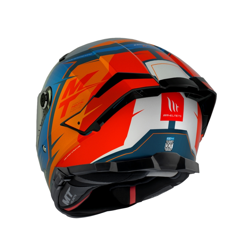 Integrálna prilba na motocykel MT Thunder 4 SV Pental B4 modro-oranžová