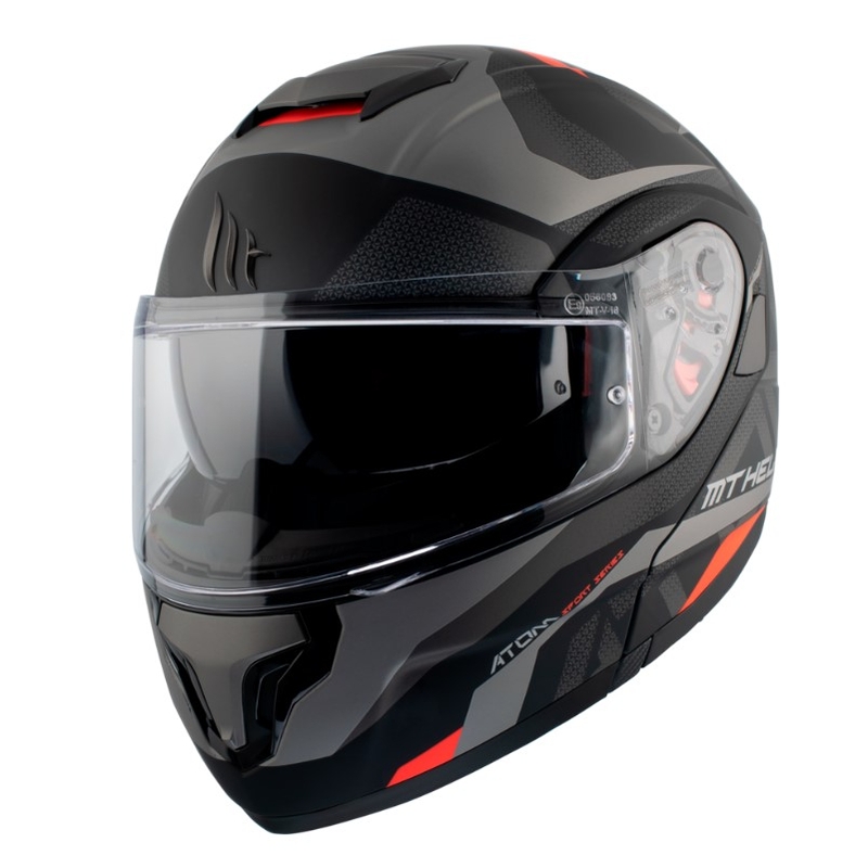 Odklápacia prilba na motocykel MT Atom SV Skill A1 čierna