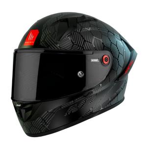 Integrálna prilba na motocykel MT KRE+ Carbon Solid A11 čierna lesklá