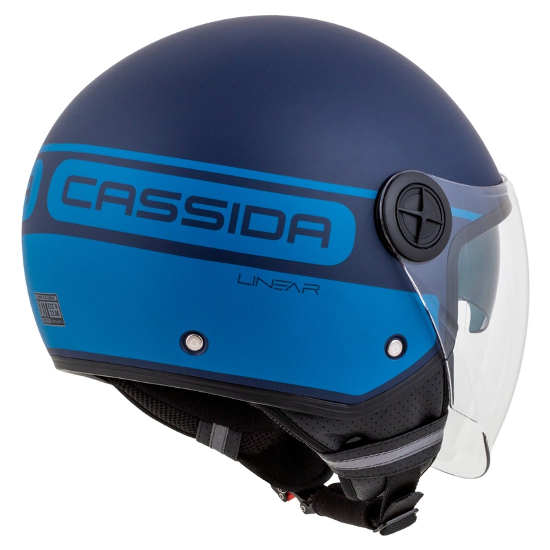 Otvorená prilba na motocykel Cassida Handy Plus Linear modrá