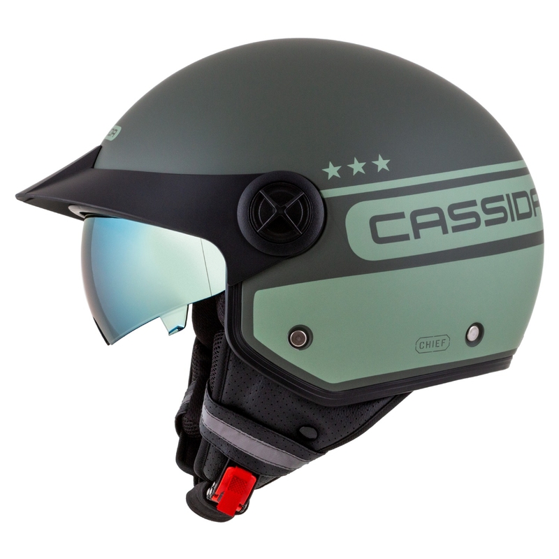 Otvorená prilba na motocykel Cassida Handy Plus Chief zelená