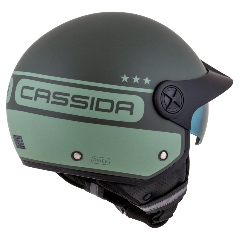 Otvorená prilba na motocykel Cassida Handy Plus Chief zelená