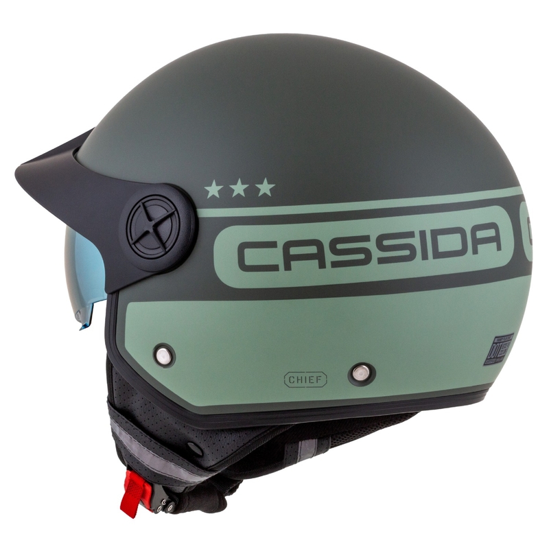 Otvorená prilba na motocykel Cassida Handy Plus Chief zelená