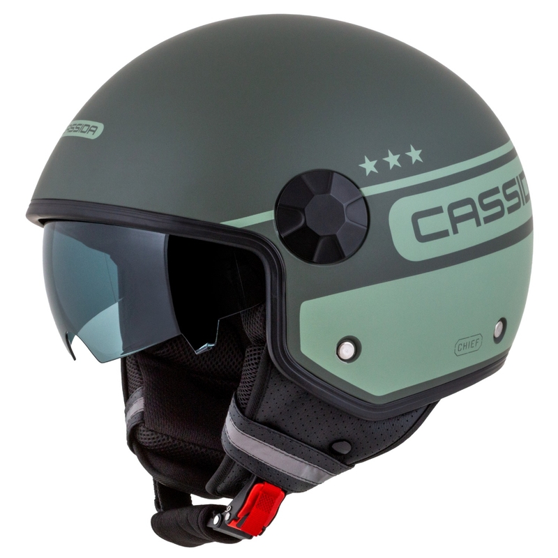 Otvorená prilba na motocykel Cassida Handy Plus Chief zelená