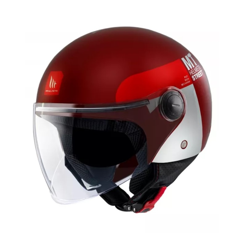 Otvorená prilba na motocykel MT Street Inboard C5 červená