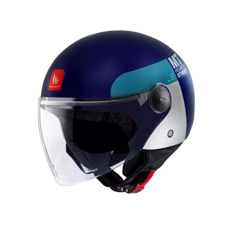 Otvorená prilba na motocykel MT Street Inboard C7 modrá