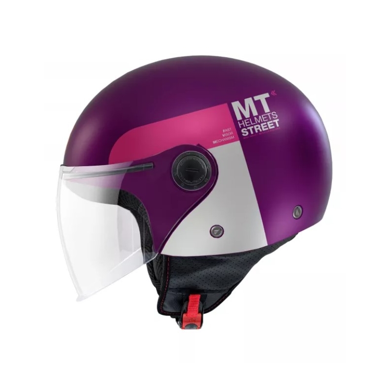 Otvorená prilba na motocykel MT Street Inboard C8 fialová