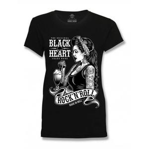 Dámske tričko Black Heart Pin Up Shake čierne