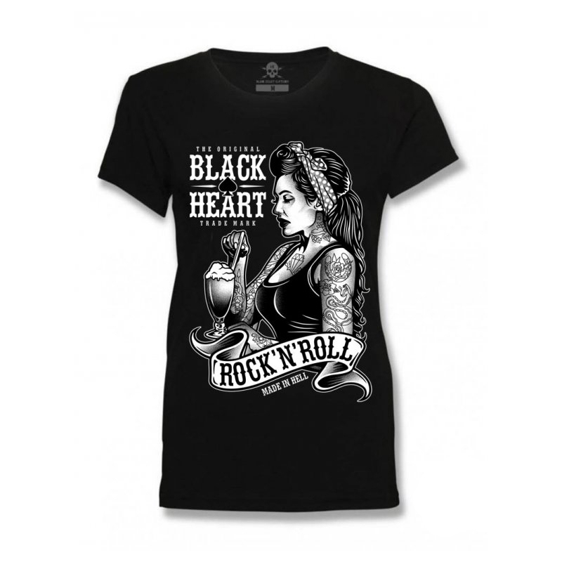 Dámske tričko Black Heart Pin Up Shake čierne
