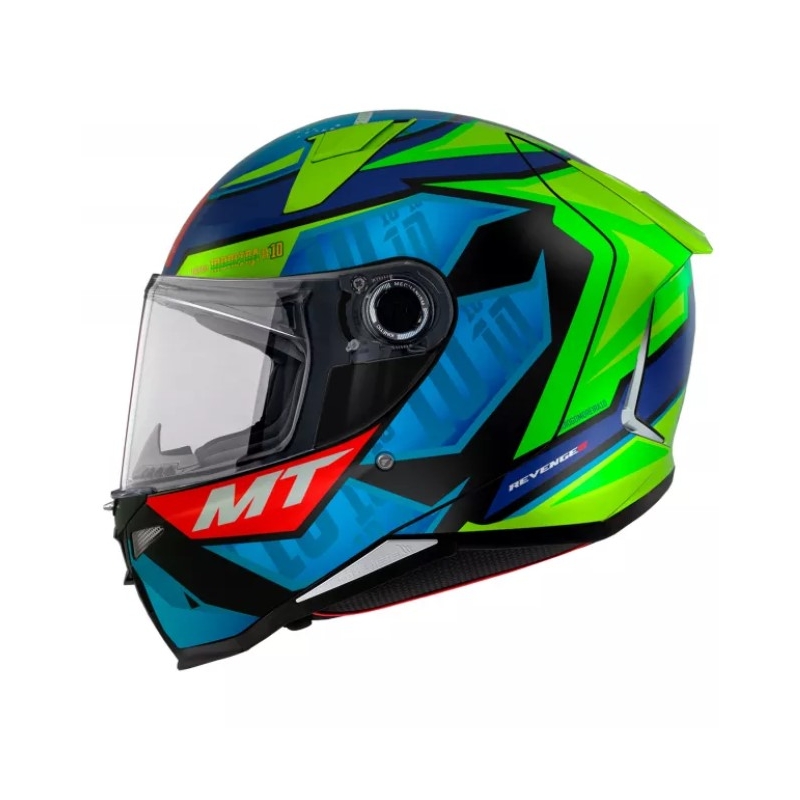 Integrálna prilba na motocykel MT Revenge 2 S Moreira A7 modro-zelená
